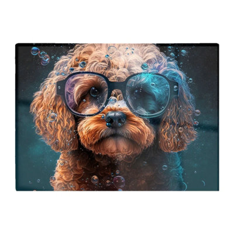Image of Warren Reed Designer Cavapoo Dog Face Splashart Chopping Board