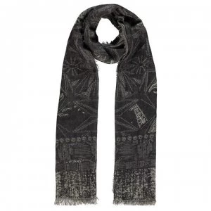 Image of Maison De Nimes Maison Starry night jacquard scarf Womens - Navy