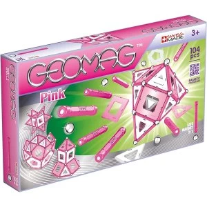 Image of Pink 104 Piece Geomag Construction Set