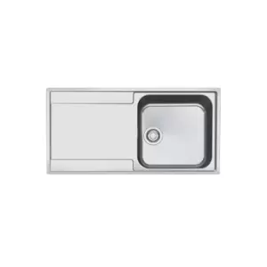 Image of Single Bowl Inset Stainless Steel Kitchen Sink with Left Hand Drainer - Franke Maris