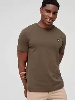 Image of Lyle & Scott Small Logo T-Shirt - Olive , Burgundy Size XL Men