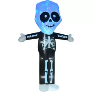 Image of HOMCOM 3m Halloween Inflatable Skeleton Ghost Decoration Lighted Indoor Outdoor