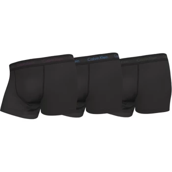 Image of Calvin Klein Pack Cotton Stretch Trunks - Black/Neo