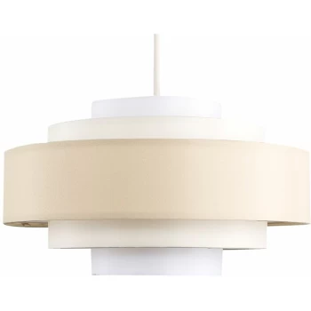 Image of Minisun - 5 Tier Ceiling Pendant Light Shade - Cream - No Bulb