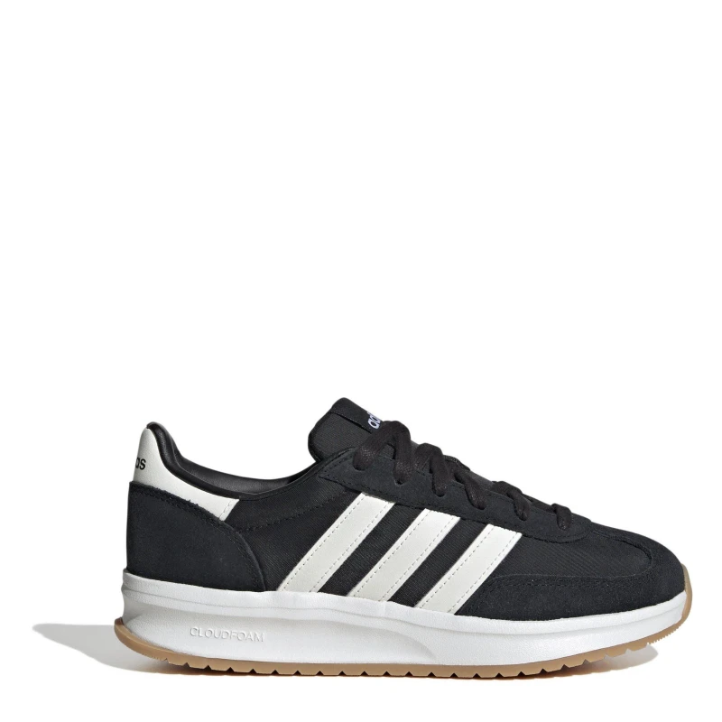 Image of adidas Run 70s 2.0 Low-Top Trainers Womens Blk/Wht/Gum female 4 (36.7)
