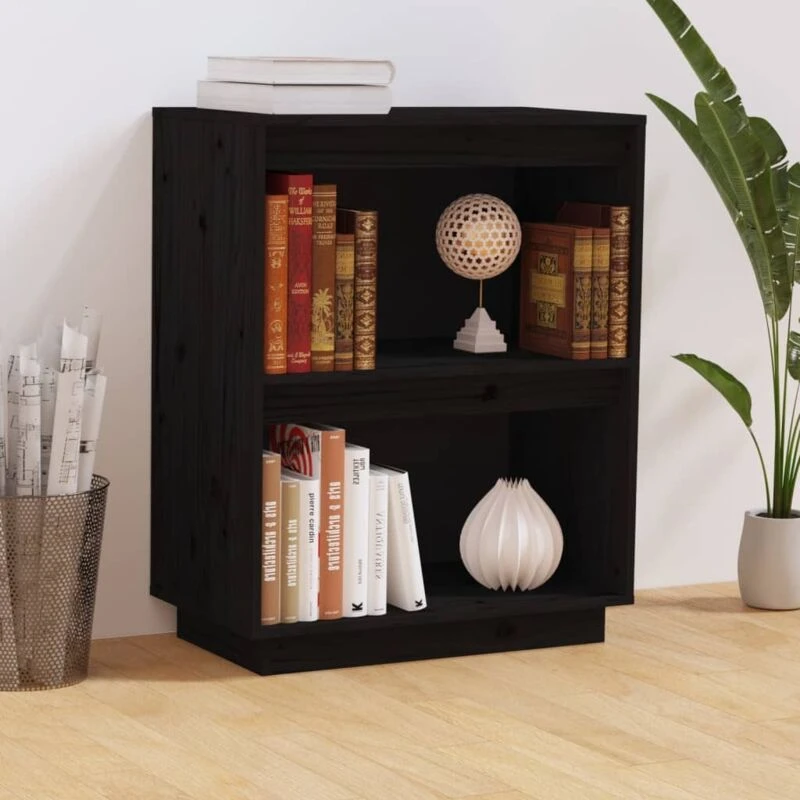 Image of VIDAXL Console Cabinet Black 60x34x75cm Solid Wood Pine Vidaxl 8720286904619