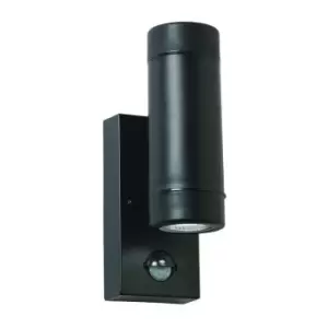 Image of Saxby Icarus PIR - Outdoor Up Down 2 Light Wall IP44 5W Black Polypropylene
