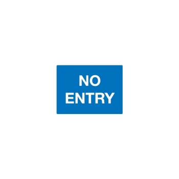 Image of No Entry Post-fix Class 2 Reflective Aluminium Sign - 600 X 450MM