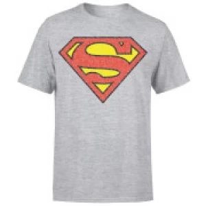 Image of Originals Official Superman Crackle Logo Mens T-Shirt - Grey - M
