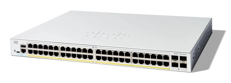 Image of Cisco Cisco Catalyst 1200-48P-4G Smart Switch, 48 Port GE, PoE, 4x1GE SFP, Limited Lifetime Protection (C1200-48P-4G) C1200-48P-4G