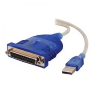 Image of C2G 2m USB to DB25 IEEE-1284 Parallel Printer Adapter Cable