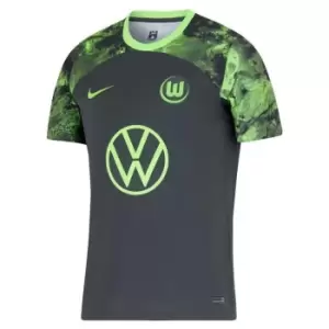 Image of Nike Wolfsburg Away Shirt 2023 2024 Adults - Black