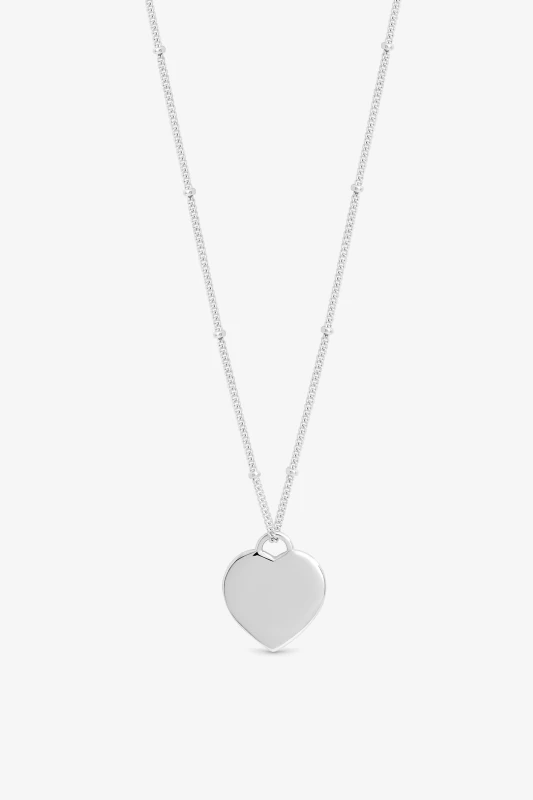 Image of Jon Richard Womens Sterling Silver 925 Polished Heart Pendant Silver Female One Size