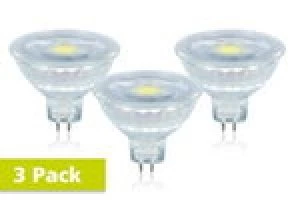 Image of Integral MR16 Glass GU5.3 5.2W 37W 4000K 470lm Dimmable Lamp - 3 PACK