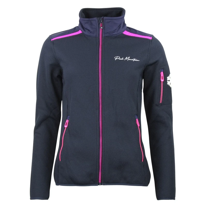 Image of Womens zipped fleece Peak Mountain 490G Bleu Female L