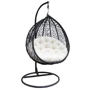Image of Charles Bentley Hanging Swing Chair Seat and Cream