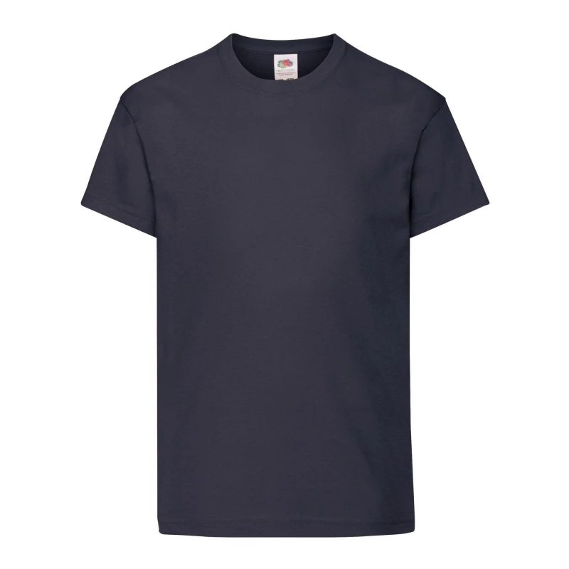 Image of Fruit of the Loom Original T-Shirt in Mid Navy Size: 12-13 Years Mid Navy Unisex 12-13 Years