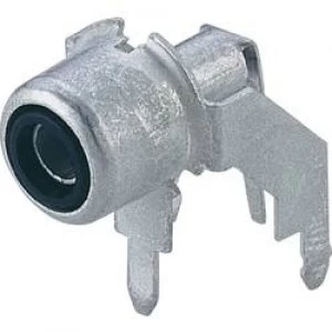 Image of RCA connector Socket horizontal mount Number of pins 2 Silver Hirschmann TOBU 3
