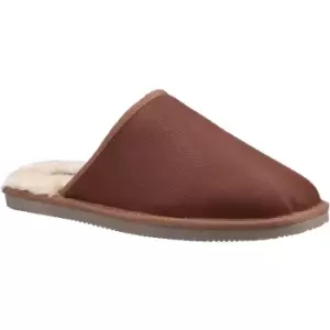 Image of Hush Puppies Mens Coady Leather Memory Foam Slippers UK Size 12 (EU 46)
