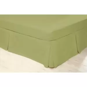 Image of Belledorm 200 Thread Count Fitted Sheet, Single, Olive