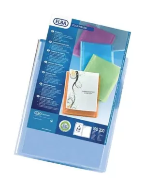 Image of Elba Polyvision A4 Display Book Polypropylene 40 Clear Pockets Clear Single