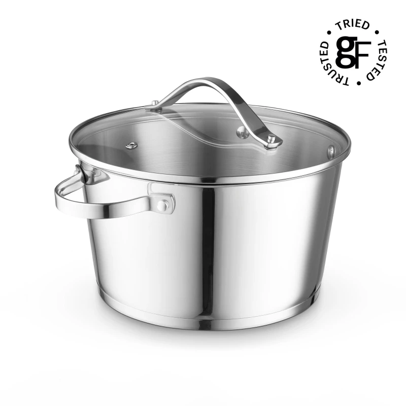 Image of Tower Tower Good Food in partnership with 24cm Casserole GF900264 in Silver Silver A Unisex 5056462377216