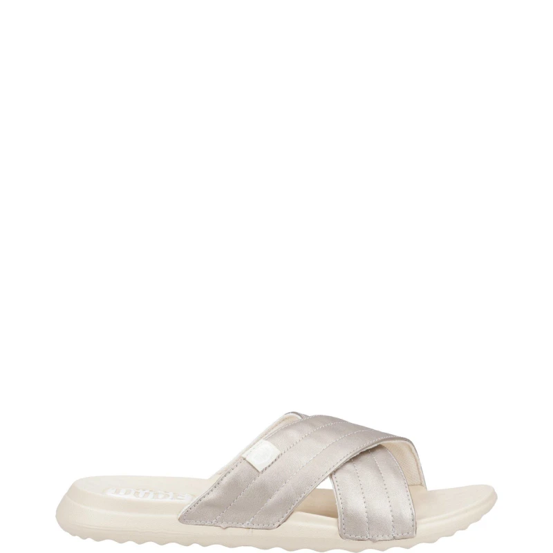 Image of HEYDUDE Christi Slide Distressed Sandal Metallic male 8 (41)