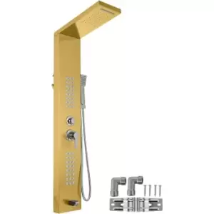 Image of Shower Panel Column Thermostatic Tower W/ Body Jets + Waterfall Bathroom Shower
