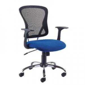 Image of Arista Contemporary Mesh Blue Chair and Black KF73605