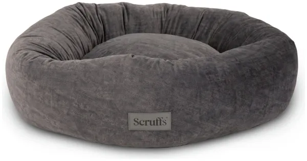 Image of Scruffs Oslo Doughnut Grey Dog Bed - Large