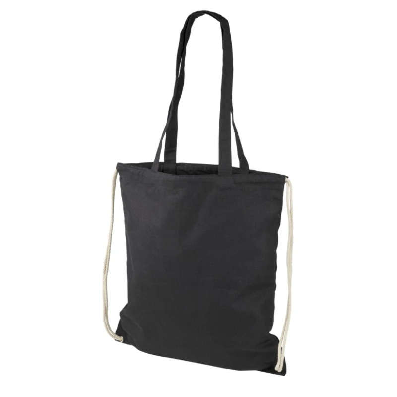 Image of Bullet Mens Eliza Cotton Drawstring Bag in Black Male