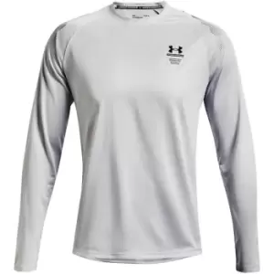 Image of Under Armour Armour Armourprint Long Sleeve Top Mens - Grey