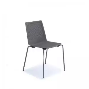 Image of Harmony multi-purpose chair with chrome 4 leg frame - grey