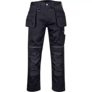 Image of Portwest PW34 Hi Vis Work Trousers Black 46" 31"