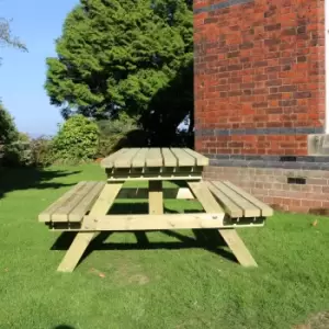 Image of Large Hawthorn Deluxe Picnic Table, Wood