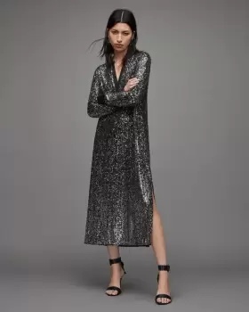 Image of AllSaints Juela Dia Sequin Dress