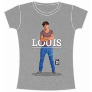 Image of One Direction Louis Standing Pose Skinny Grey TS: Large