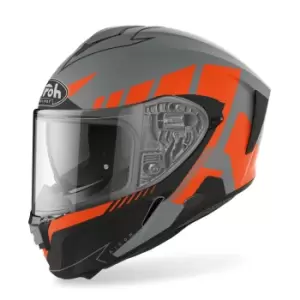 Image of Airoh Spark Rise Helmet, grey-orange Size M grey-orange, Size M