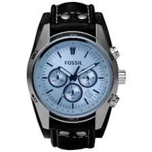 Image of Fossil Men Coachman Chronograph Black Leather Watch