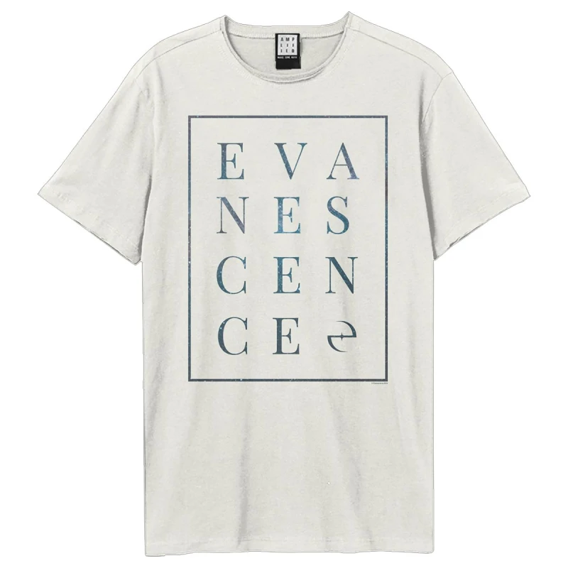 Image of Amplified Amplified Men Block Evanescence T-Shirt in White Size: X-Small White XS Male 5063703823968