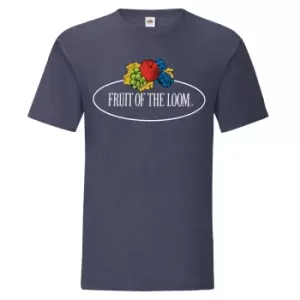 Image of Fruit of the Loom Mens Vintage Big Logo T-Shirt (M) (Vintage Navy Heather)