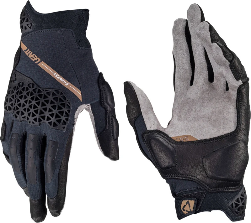 Image of Leatt ADV X-Flow 7.5 Short Motorcycle Gloves, black-grey, Size L for Men