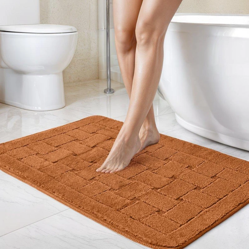 Image of Orkney - Crosshatch 2 PC Bath Set in Burnt Orange - TJ Hughes D5050238085992