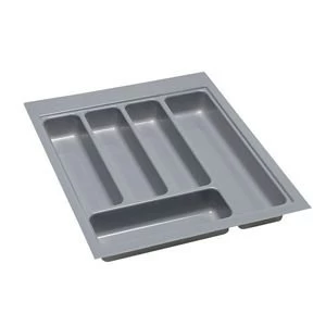 Image of BQ Grey Stainless Steel Effect Plastic Kitchen Utensil Tray