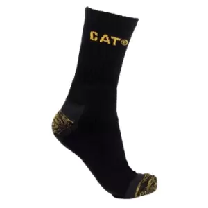 Image of Caterpillar Mens Premium Work Socks (Pack of 3) (6 UK-11 UK) (Black)