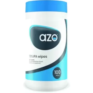 Image of Azo 70% IPA Wipes Tube of 100 Wipes - Expired Stock