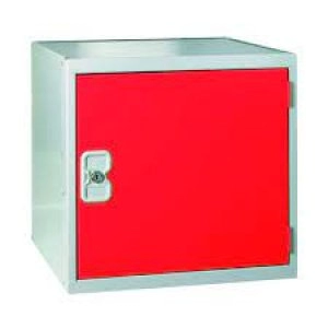 Image of One Compartment Cube Locker D300mm Red Door MC00089