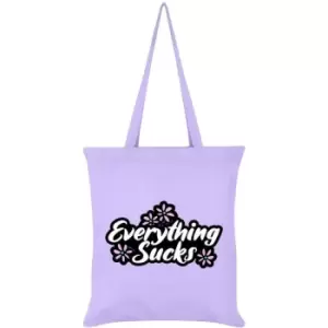 Image of Grindstore Everything Sucks Tote Bag (One Size) (Lilac) - Lilac
