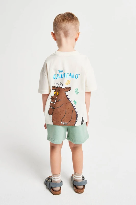 Image of Brand Threads Gruffalo T-Shirt & Shorts Set Size: 1-2 Years Multicolor Unisex 1-2 Years