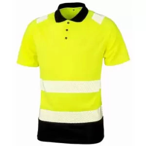 Image of Result Genuine Recycled Mens Safety Polo Shirt (XXL-3XL) (Fluorescent Yellow) - Fluorescent Yellow